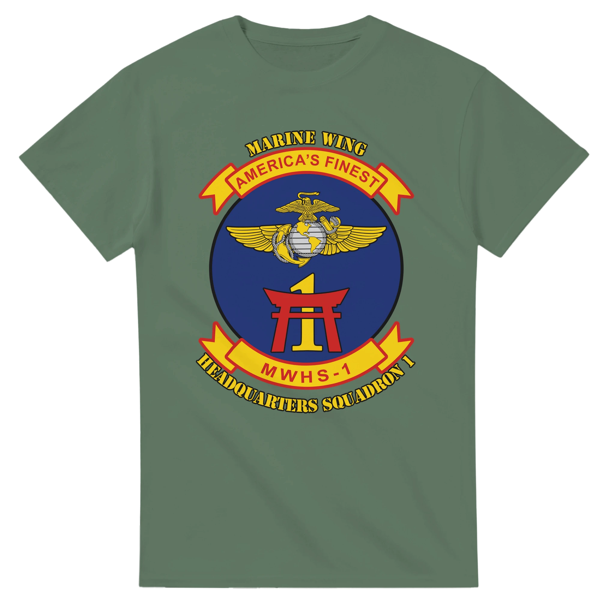 Marine Wing Headquarters Squadron 1 (MWHS-1) T-Shirt – 3rd MAW Support Squadron Tribute Tee - US Marines, T-Shirts