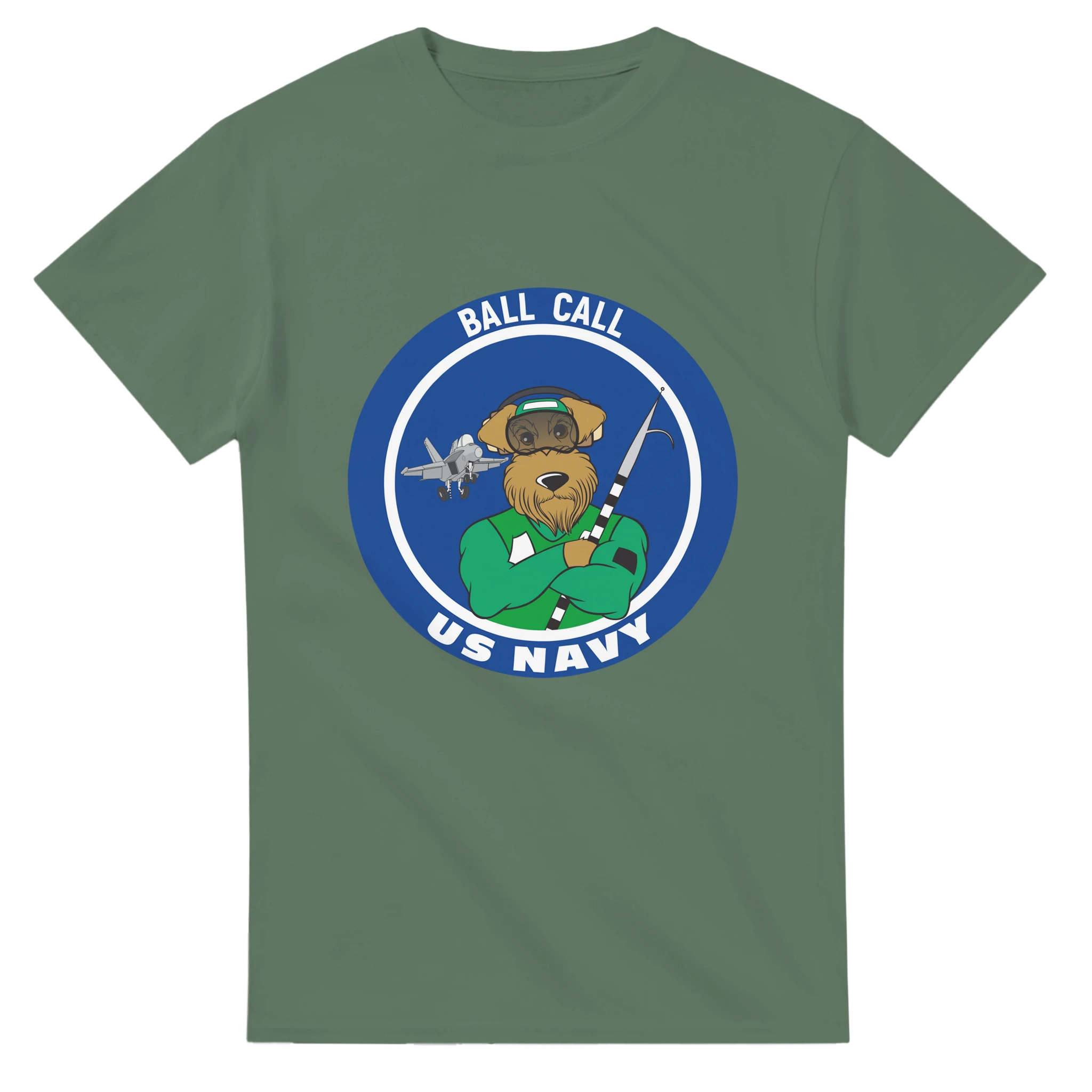 Airedale Dog Hook Crew - US Navy, T-Shirts