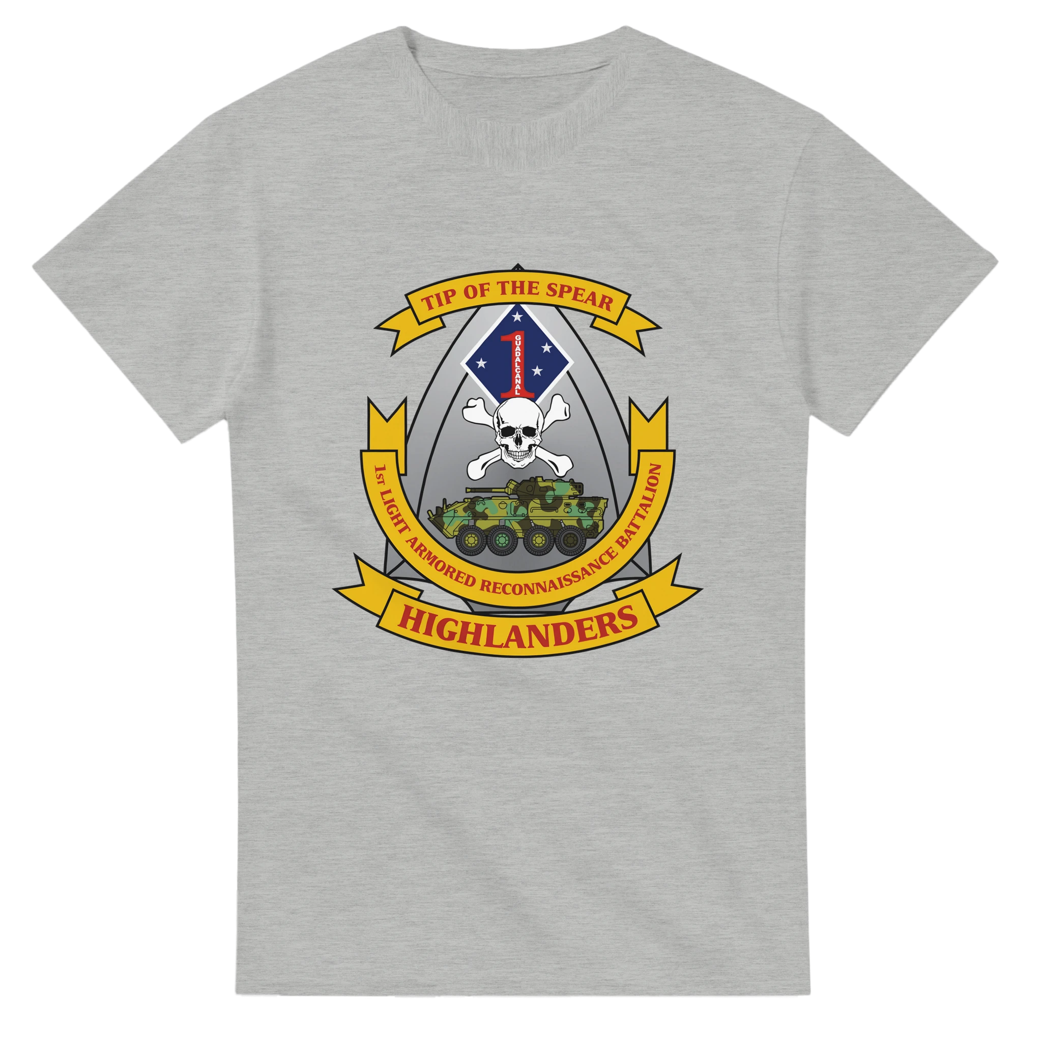 1st LAR Battalion “Highlanders” T-Shirt – USMC Light Armored Reconnaissance Tribute Tee - US Marines, T-Shirts