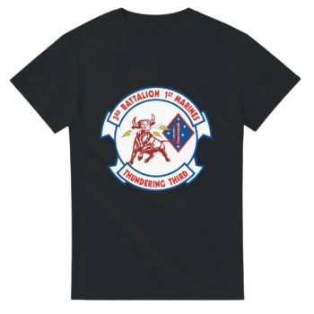 3rd Battalion 1st Marines “Thundering Third” T-Shirt – USMC Infantry Legacy Tee for 3/1 Veterans - US Marines, T-Shirts