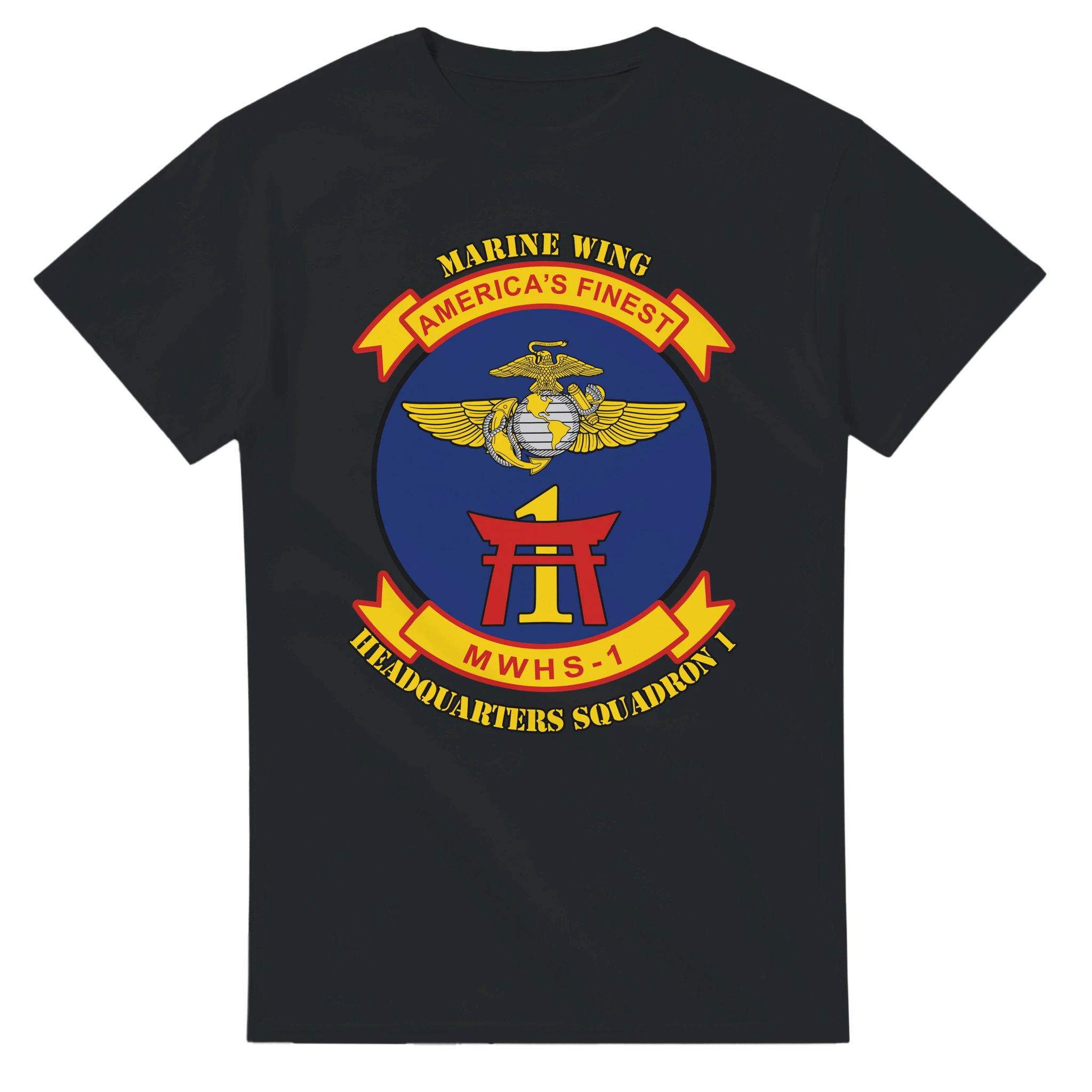 Marine Wing Headquarters Squadron 1 (MWHS-1) T-Shirt – 3rd MAW Support Squadron Tribute Tee - US Marines, T-Shirts