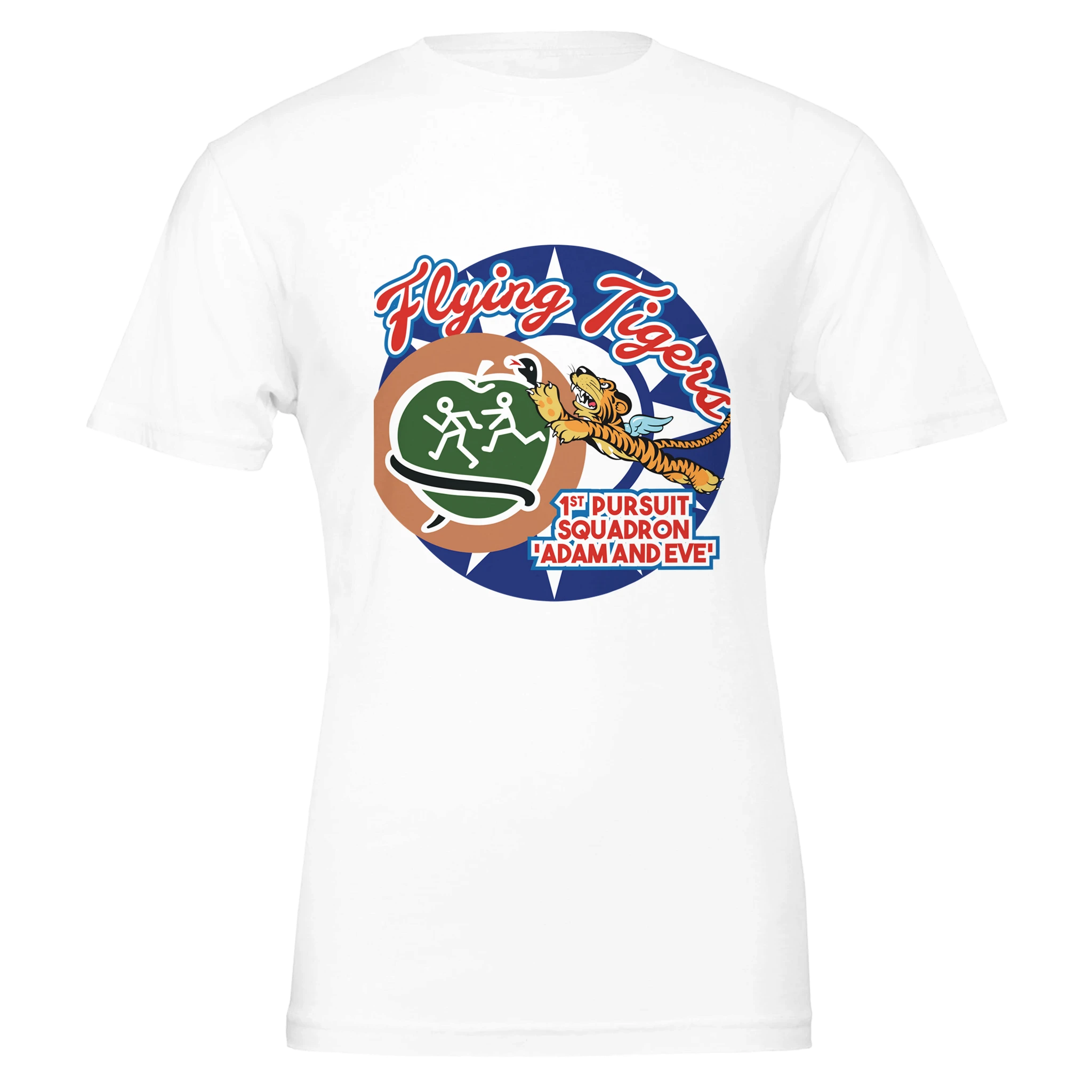 Flying Tigers 1st Pursuit Squadron ‘Adam and Eve’ Unisex T-shirt | Vintage Military-Inspired Style - US Air Force, T-Shirts