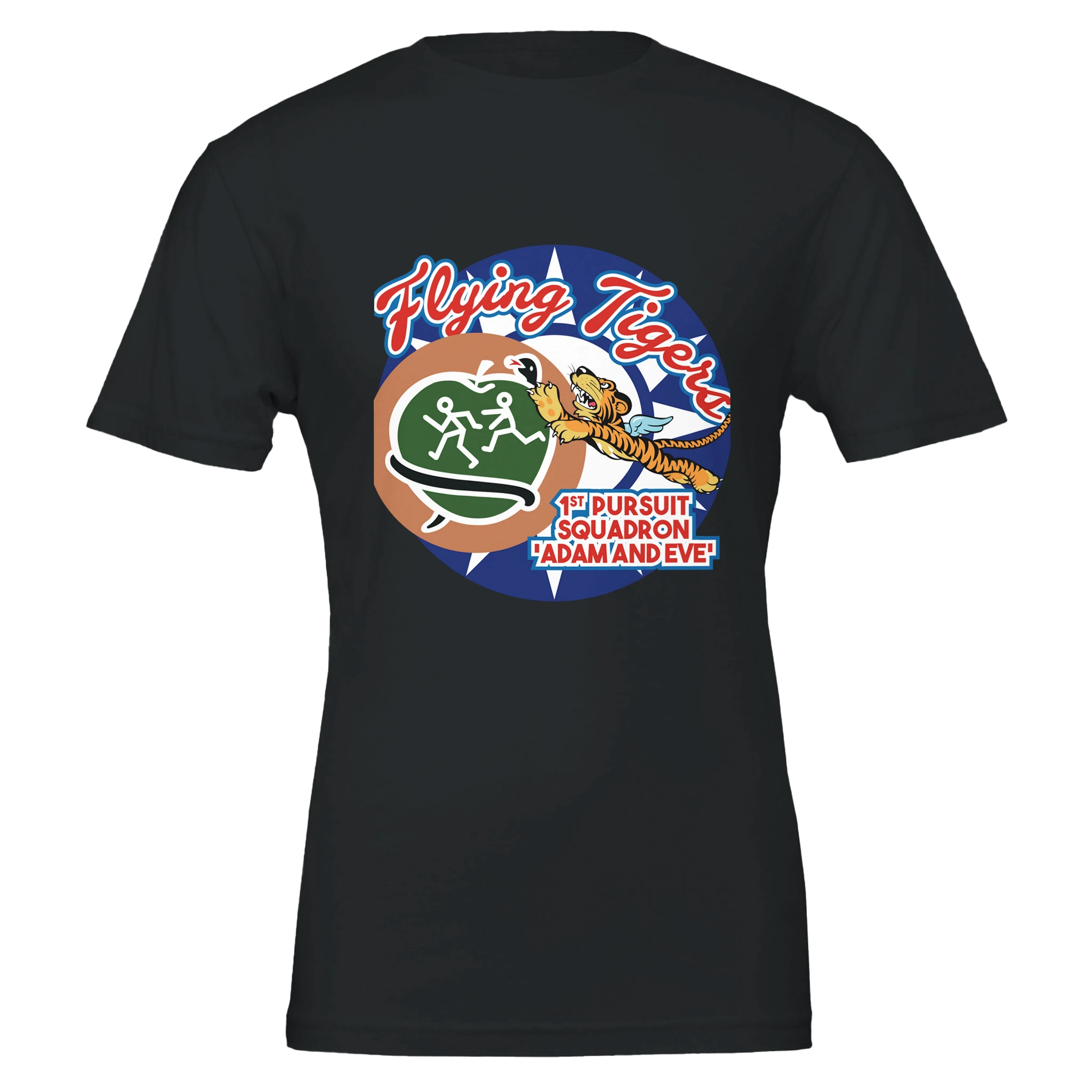 Flying Tigers 1st Pursuit Squadron ‘Adam and Eve’ Unisex T-shirt | Vintage Military-Inspired Style - US Air Force, T-Shirts