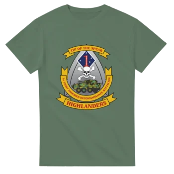 1st LAR Battalion “Highlanders” T-Shirt – USMC Light Armored Reconnaissance Tribute Tee - US Marines, T-Shirts