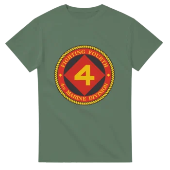 4th Marine Division “Fourth but First” T-Shirt – USMC Reserve Combat Legacy Tee for 4th MarDiv Marines - US Marines, T-Shirts