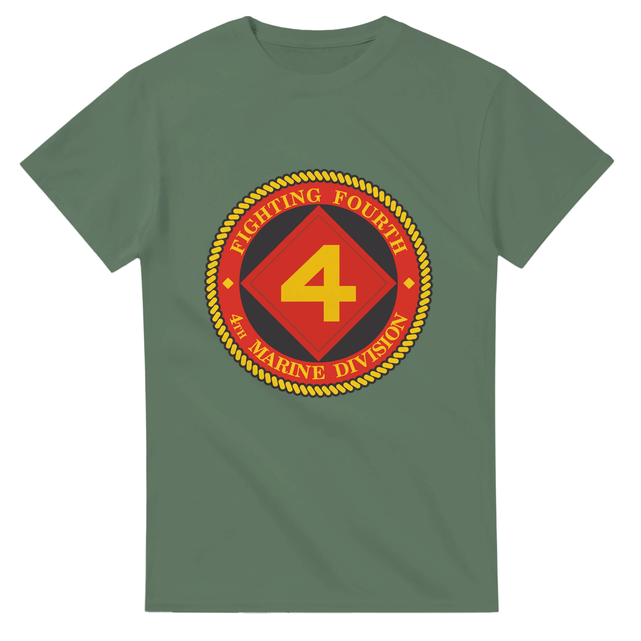 4th Marine Division “Fourth but First” T-Shirt – USMC Reserve Combat Legacy Tee for 4th MarDiv Marines - US Marines, T-Shirts