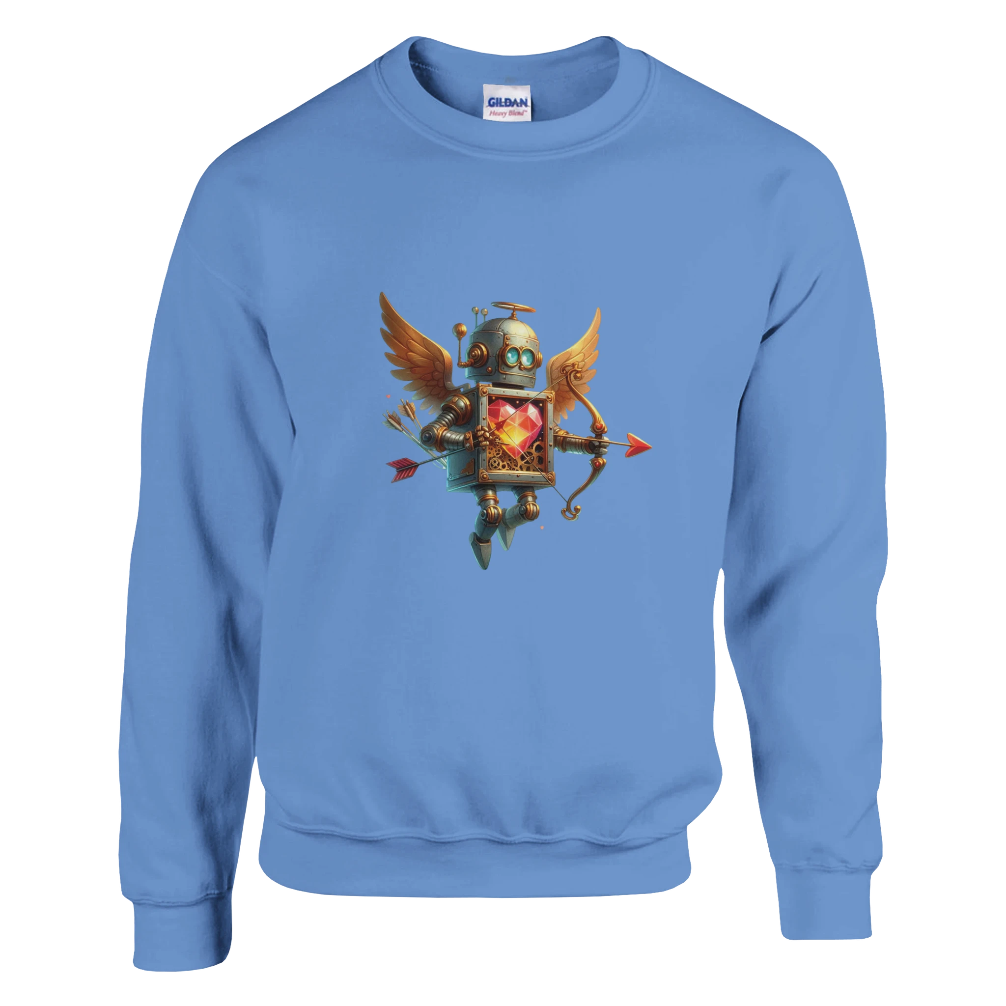 Valentine Robot Cupid Tee – Where Tech Meets Tender Classic Unisex Crewneck Sweatshirt | Gildan® 18000 - Valentine's day, Hoodies