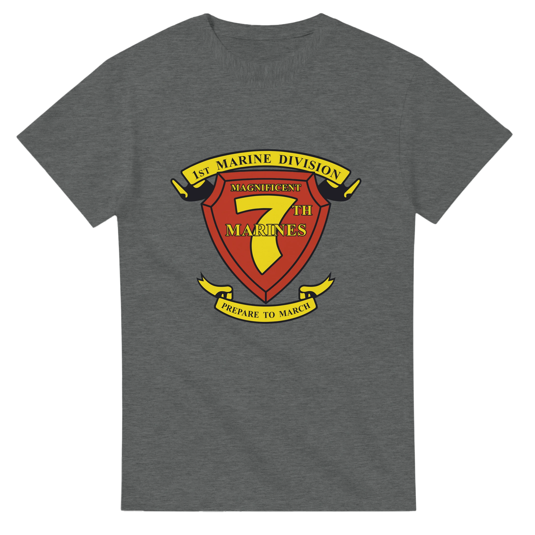 7th Marine Regiment “Magnificent Seventh” T-Shirt – USMC Infantry Legacy Tee for 7th Marines Veterans - US Marines, T-Shirts