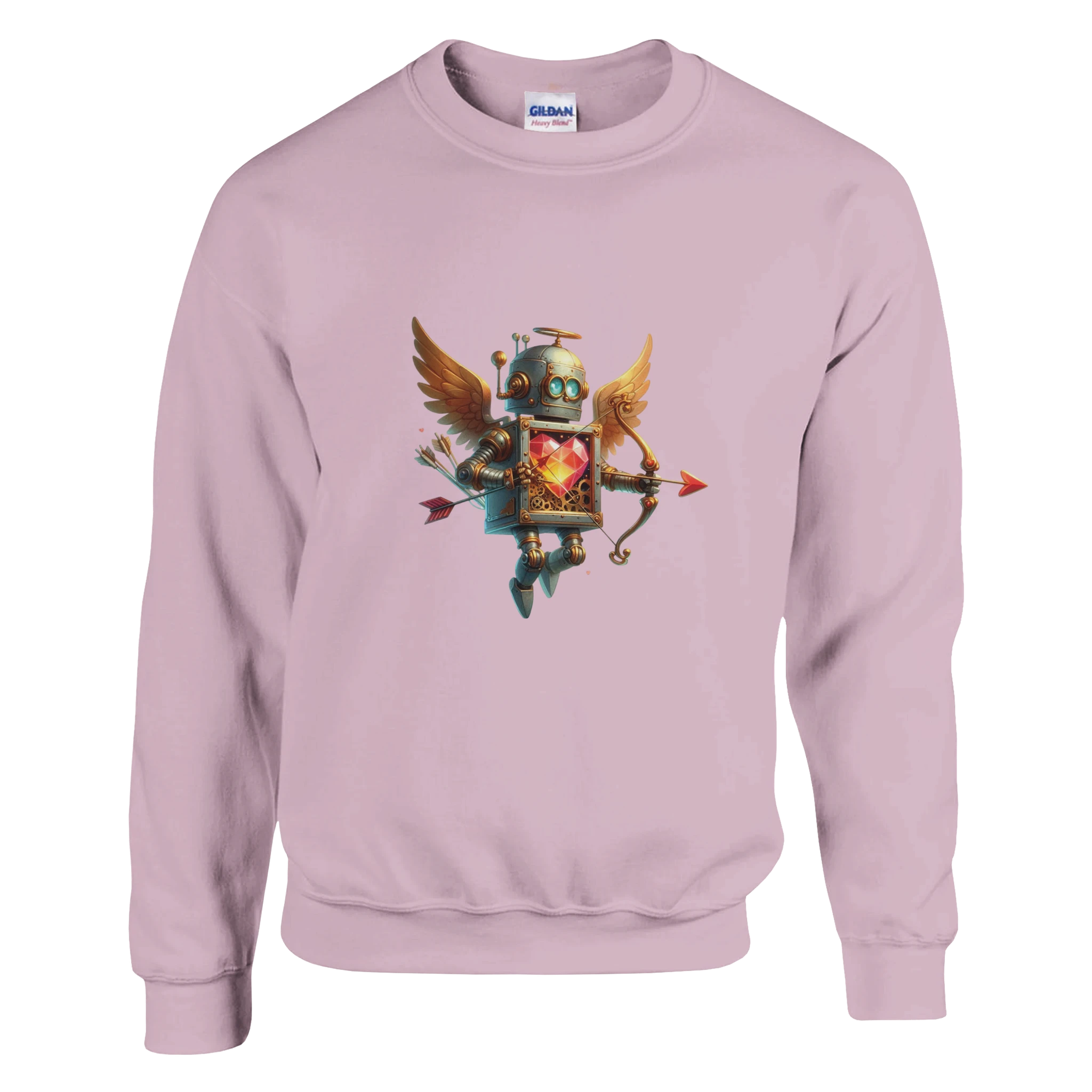 Valentine Robot Cupid Tee – Where Tech Meets Tender Classic Unisex Crewneck Sweatshirt | Gildan® 18000 - Valentine's day, Hoodies