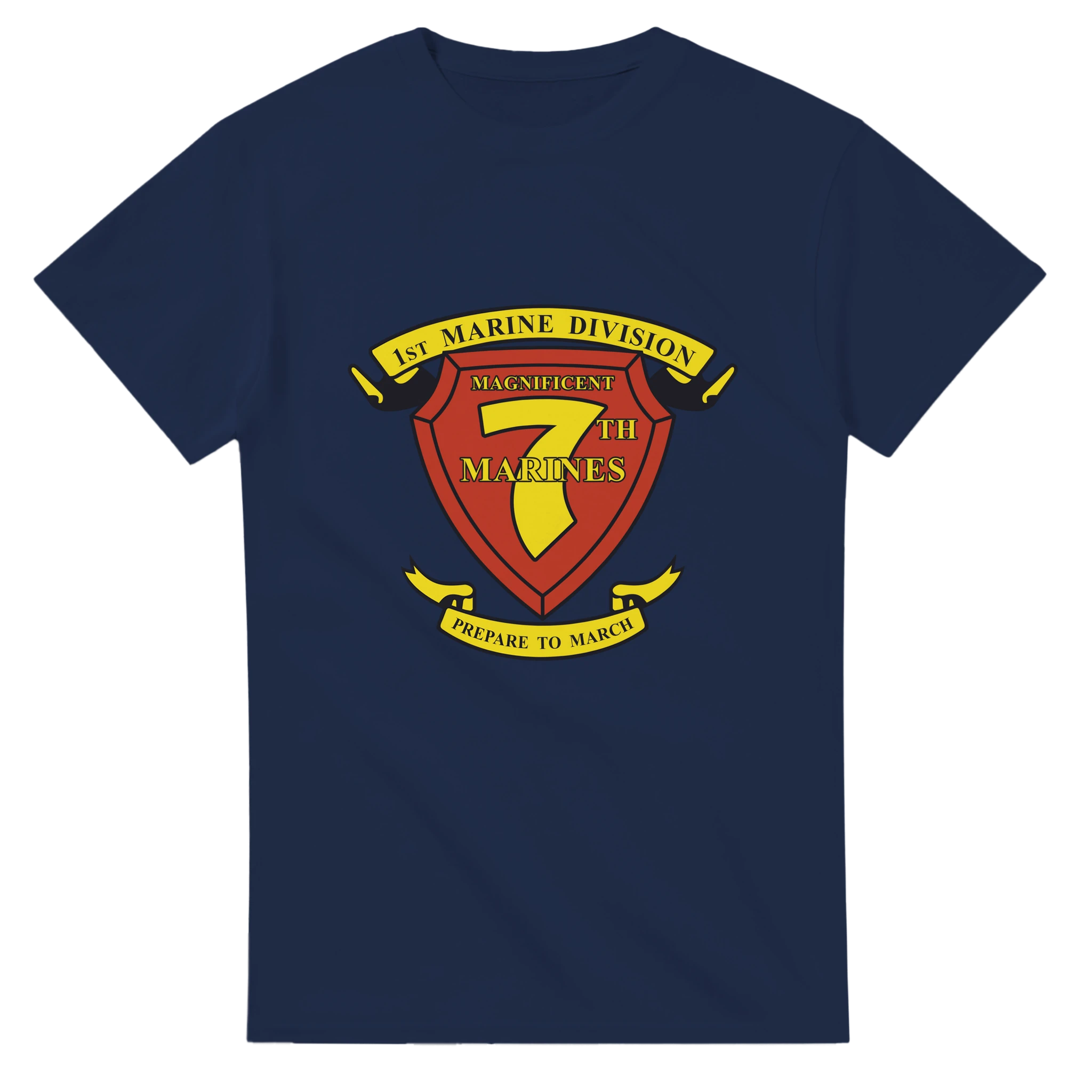 7th Marine Regiment “Magnificent Seventh” T-Shirt – USMC Infantry Legacy Tee for 7th Marines Veterans - US Marines, T-Shirts