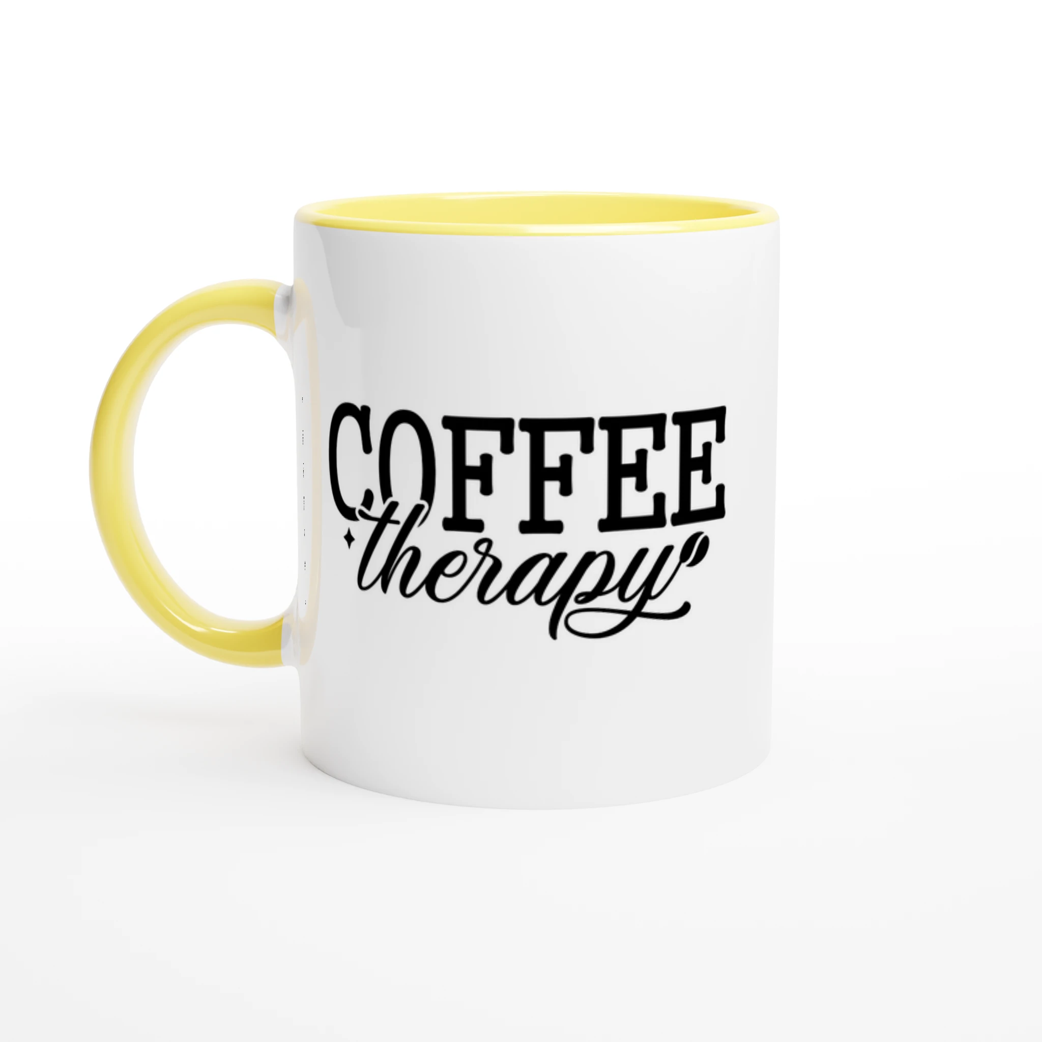 Coffee Therapy 11oz Ceramic Mug - Funny Quotes, Mugs