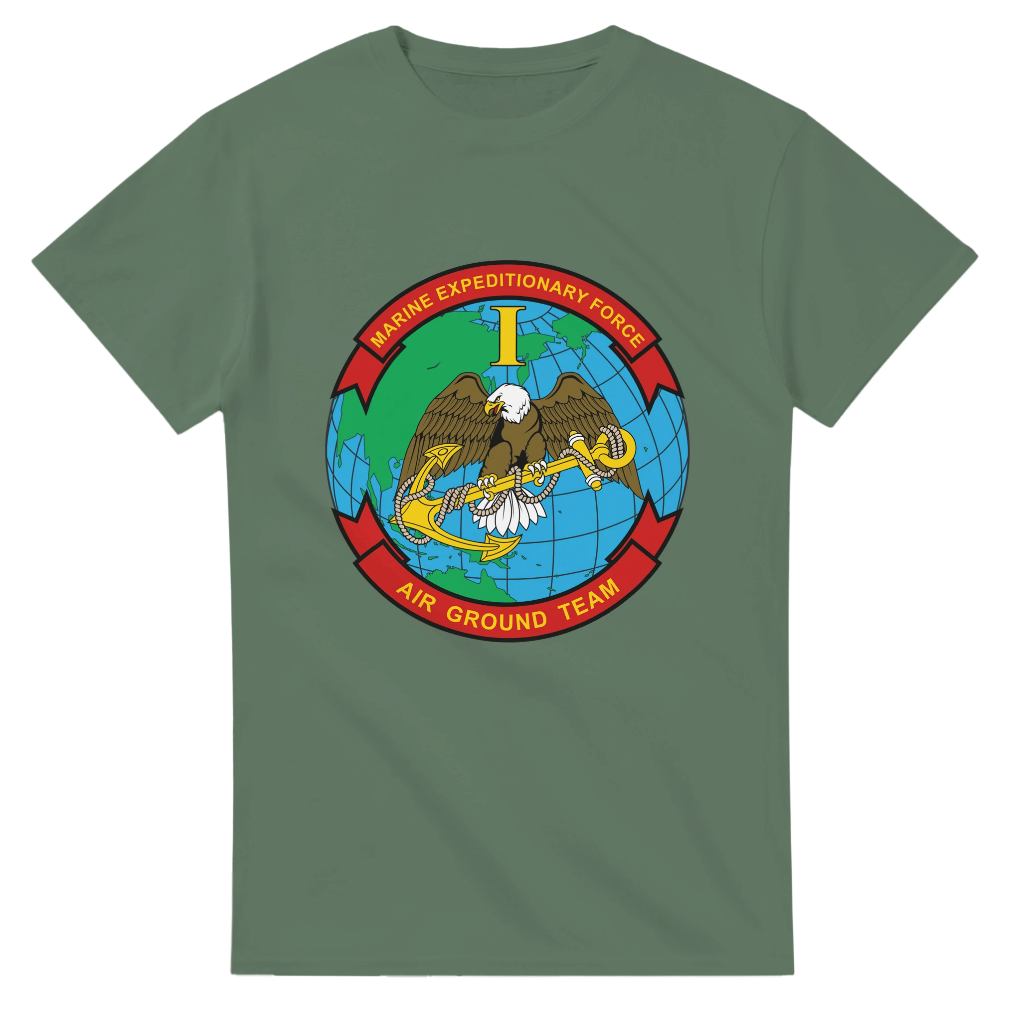 I Marine Expeditionary Force “First to Fight” T-Shirt – West Coast USMC Global Power Projection Tee - US Marines, T-Shirts