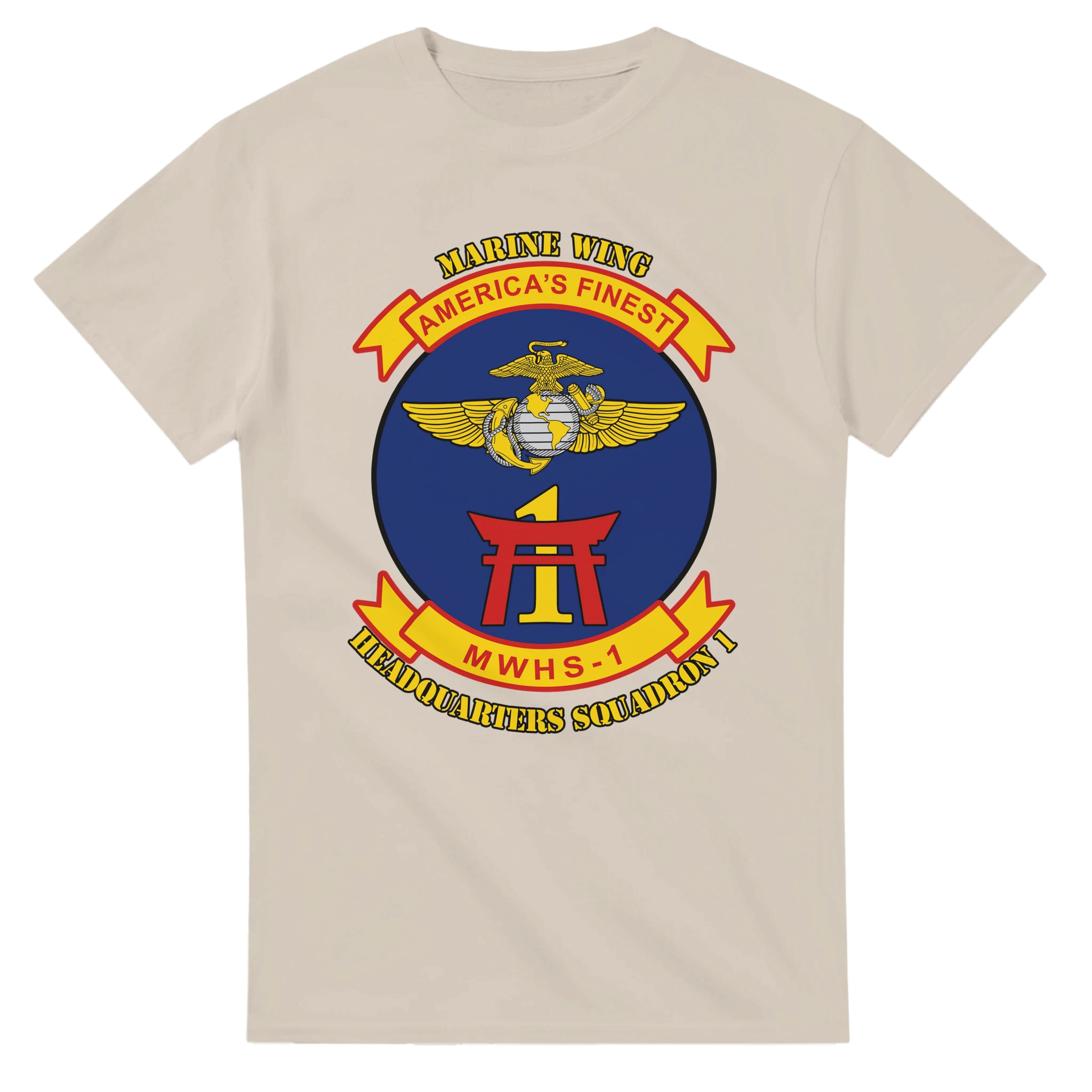 Marine Wing Headquarters Squadron 1 (MWHS-1) T-Shirt – 3rd MAW Support Squadron Tribute Tee - US Marines, T-Shirts