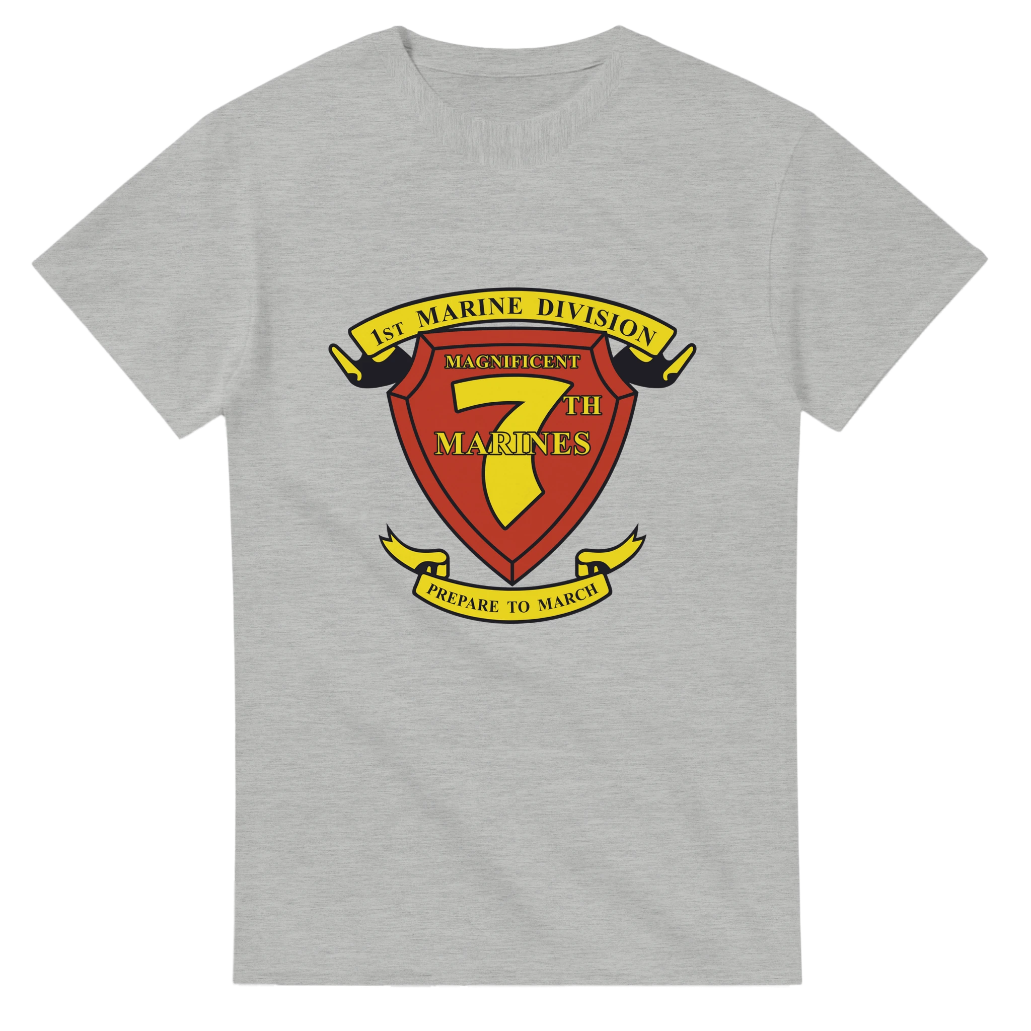 7th Marine Regiment “Magnificent Seventh” T-Shirt – USMC Infantry Legacy Tee for 7th Marines Veterans - US Marines, T-Shirts