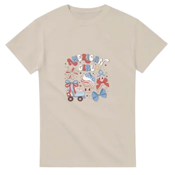 American Girl Graphic T-Shirt | Soft Unisex Tee - Patriotic, T-Shirts