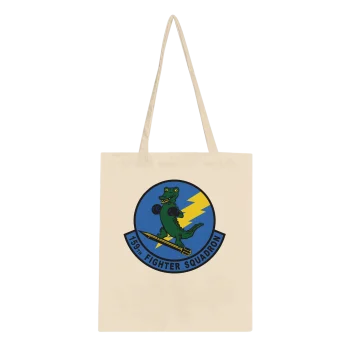 159th Fighter Sq Canvas Tote Bag | Sturdy Reusable - US Air Force, Tote bag