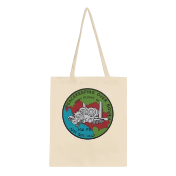 104th FS Canvas Tote Bag | Sturdy Reusable Carrier - US Air Force, Tote bag