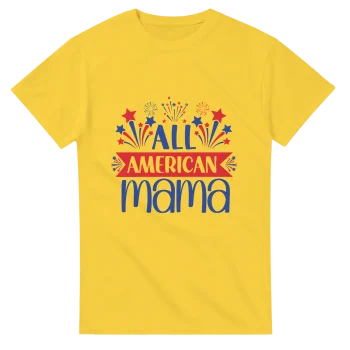 All American Mama Graphic Tee | Unisex Cotton T-Shirt - For Moms, T-Shirts