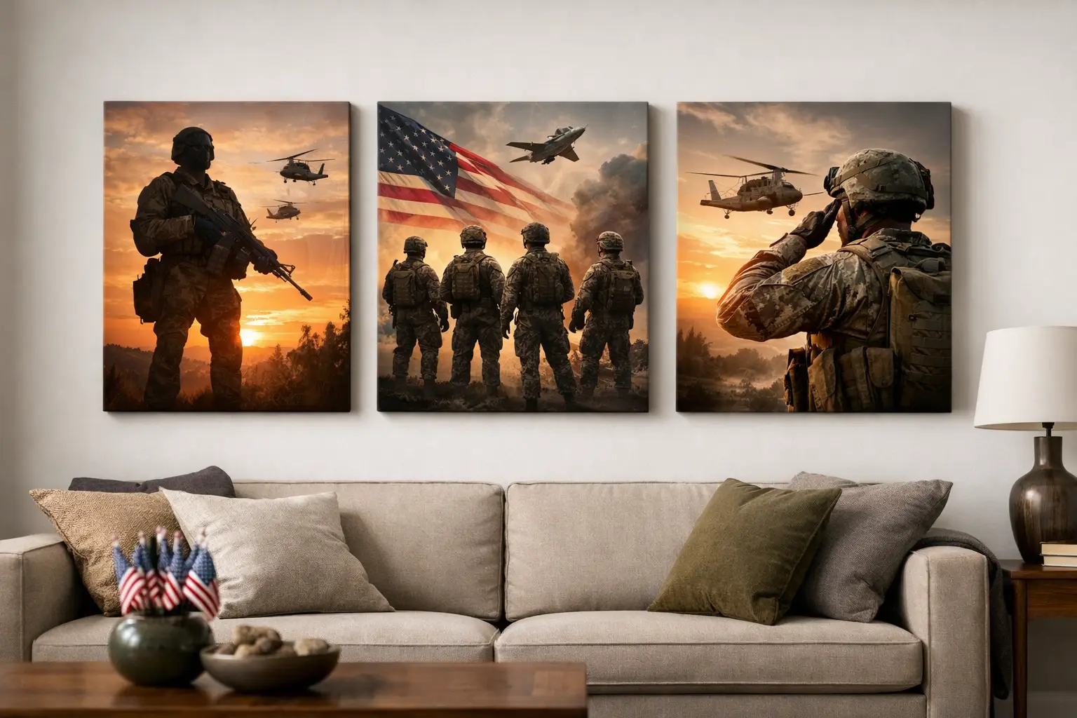 Military Canvas Wall Art That Shows Pride