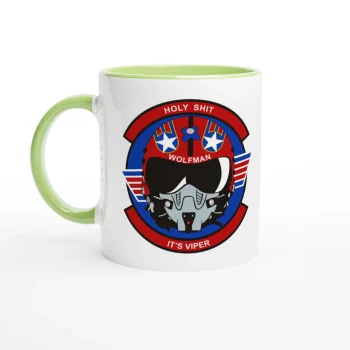 Helmet Wolf Man Mug - 11oz Ceramic Coffee Cup - Mugs