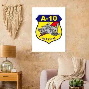 A-10 Warthog Fighter Jet Art Poster | Military Wall Art - US Air Force, Canvas & Posters