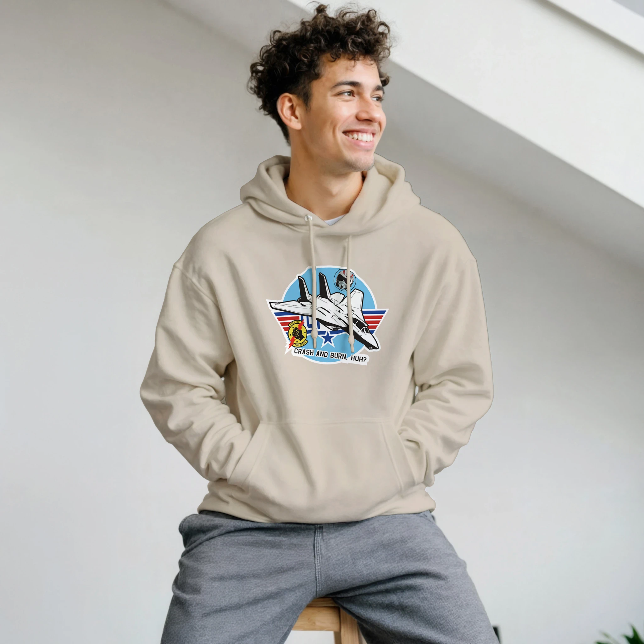 Military Flight Crew Slider Pullover Hoodie | Warm Fleece - Hoodies, Video & Games
