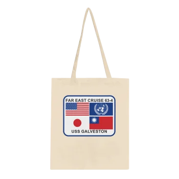 USS Galveston Canvas Tote Bag | Sturdy Reusable - US Navy, Tote bag