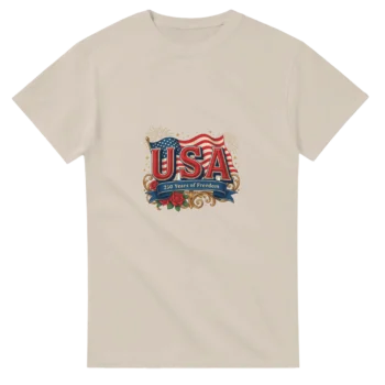 250 Years Freedom Patriotic USA 1776-2026 T-Shirt - All Apparel & Gifts, 4th of July Patriotic Shirts & Gifts, T-Shirts