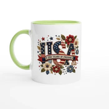 250 Years Freedom 1776-2026 Patriotic Coffee Mug - All Apparel & Gifts, 4th of July Patriotic Shirts & Gifts, Mugs