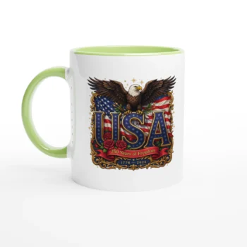 250 Years Freedom Patriotic Mug 1776-2026 - All Apparel & Gifts, 4th of July Patriotic Shirts & Gifts, Mugs