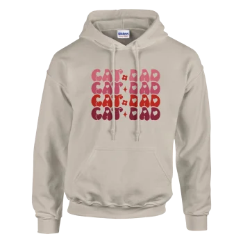 Cat Dad Hoodie | Cozy Fleece Pullover for Pet Lovers - Hoodies