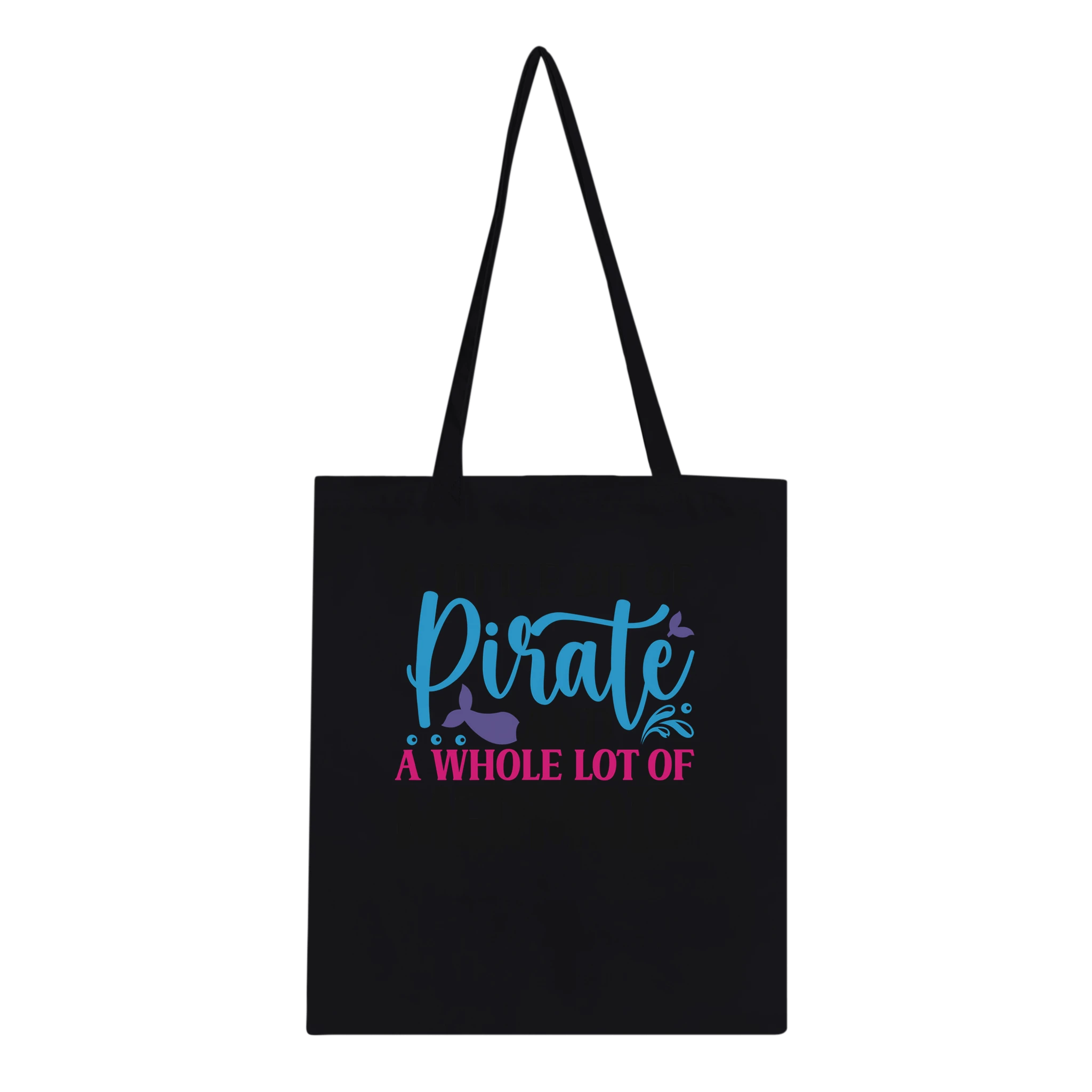 Pirate Mermaid Canvas Tote Bag - All Apparel & Gifts, Funny Quotes, Tote bag
