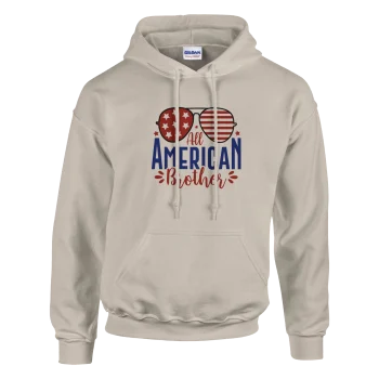All American Brother 01 Pullover Hoodie - Patriotic, Hoodies