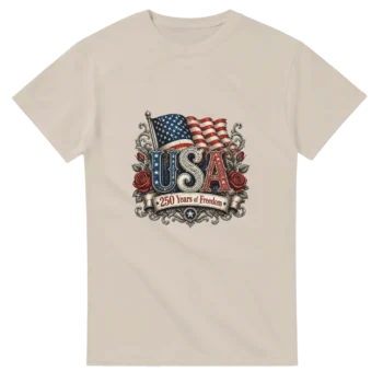 250 Years Freedom Patriotic 1776-2026 Tshirt - All Apparel & Gifts, 4th of July Patriotic Shirts & Gifts, T-Shirts