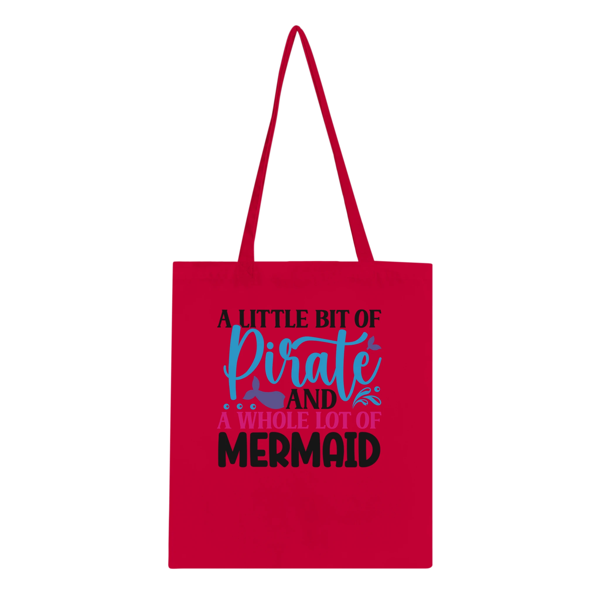 Pirate Mermaid Canvas Tote Bag - All Apparel & Gifts, Funny Quotes, Tote bag