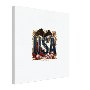 250 Years Freedom 1776-2026 Patriotic Canvas Wall Art - All Apparel & Gifts, Canvas & Posters, 4th of July Patriotic Shirts & Gifts