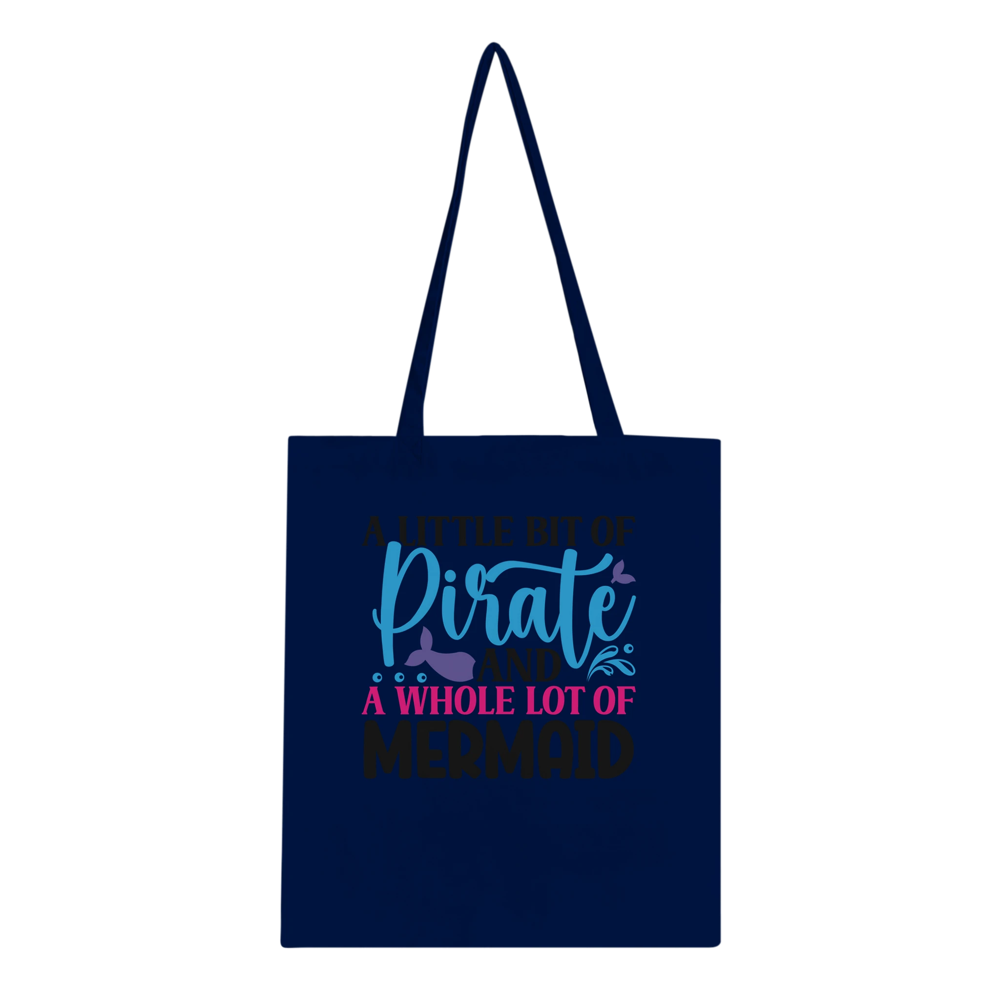Pirate Mermaid Canvas Tote Bag - All Apparel & Gifts, Funny Quotes, Tote bag