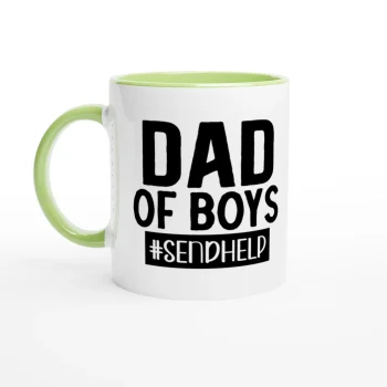 Dad of Boys Mug - 11oz Ceramic Coffee Cup - Mugs