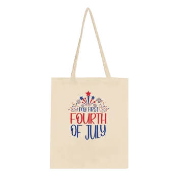 My First Fourth of July Canvas Tote Bag - 4th of July Patriotic Shirts & Gifts, Tote bag