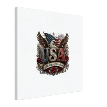 250 Years Freedom 1776-2026 Patriotic Canvas Wall Art - All Apparel & Gifts, Canvas & Posters, 4th of July Patriotic Shirts & Gifts