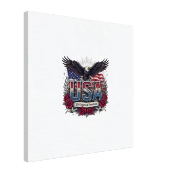 250 Years Freedom Patriotic Canvas Print 1776-2026 - All Apparel & Gifts, Canvas & Posters, 4th of July Patriotic Shirts & Gifts