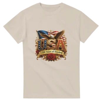 250 Years Freedom Patriotic USA 1776-2026 Tee - All Apparel & Gifts, 4th of July Patriotic Shirts & Gifts, T-Shirts