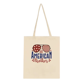 All American Brother 01 Canvas Tote Bag - Patriotic, Tote bag
