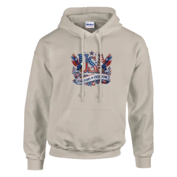 250 Years Freedom Patriotic Hoodie 1776-2026 - All Apparel & Gifts, 4th of July Patriotic Shirts & Gifts, Hoodies