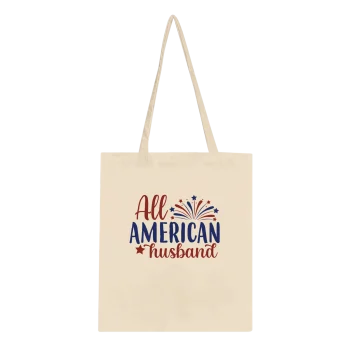 All American Husband 01 Canvas Tote Bag - Patriotic, Tote bag
