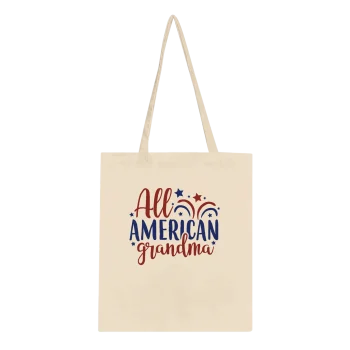 All American Grandma Tote Bag | Canvas Carry All - Patriotic, Tote bag