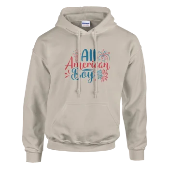 All American Boy 01 Hoodie | Warm Fleece Pullover - Patriotic, Hoodies
