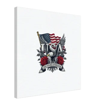 250 Years Freedom 1776-2026 Patriotic Canvas Print - All Apparel & Gifts, Canvas & Posters, 4th of July Patriotic Shirts & Gifts