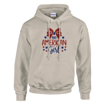 All American Girl 01 Pullover Hoodie - Patriotic, Hoodies