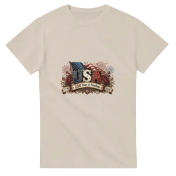 250 Years Freedom 1776-2026 Patriotic Tee - All Apparel & Gifts, 4th of July Patriotic Shirts & Gifts, T-Shirts